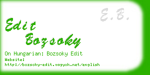 edit bozsoky business card